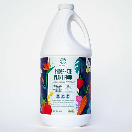 MARPHYL Organic Liquid Phosphate Soil Enhancer. Phosphorus Fertilizer for Garden, Flowers, Vegetables, Succulents, Bamboo, Hydroponics 67.6 oz
