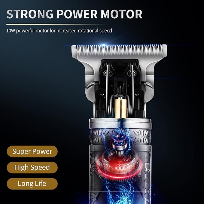 Suttik Hair Clippers for Men with Replacement Blade, Professional Hair Trimmer for Barber, T-Blade Edgers Clippers, Close-Cutting Trimmers, Cordless Clippers for Hair Cutting