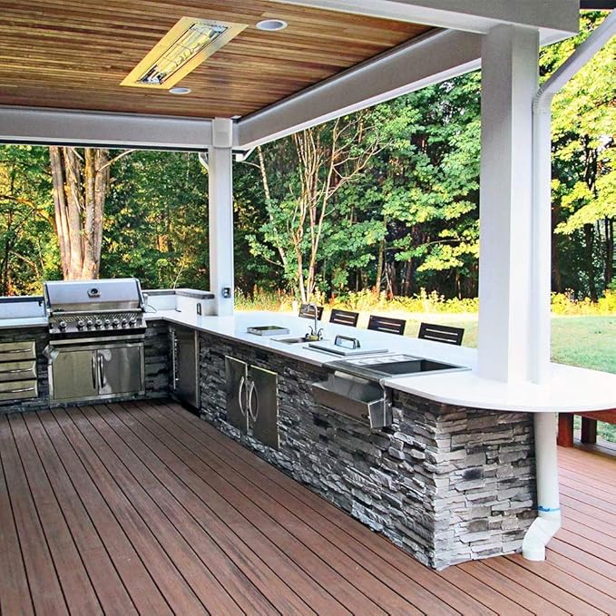 Herdio 4 Inches Passive Indoor Outdoor Speakers Waterproof Wired 200 Watt with Powerful Bass,Wall Mount Speakers for Patio Garage Covered Deck