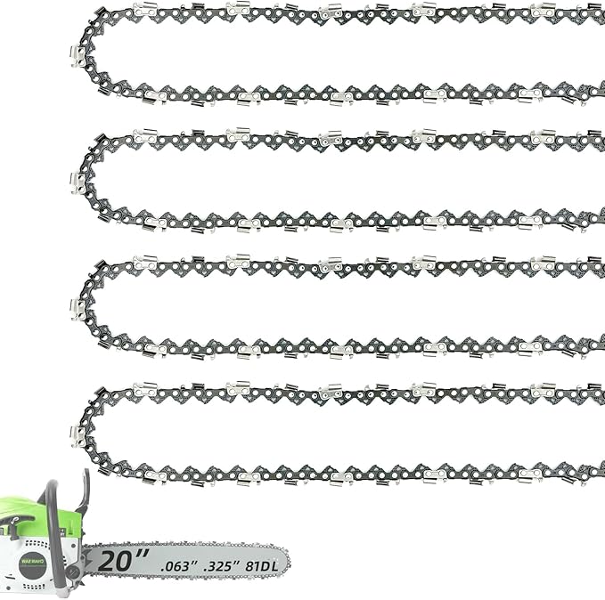 20 Inch Chainsaw Chain For Stihl .325" Pitch, 063" Gauge, 81 Drive Links Fits Stihl MS291, MS290 MS271 Farm Boss MS291 MS261 MS270 MS280 MS290 MS291 MS310 MS360-4 Chains