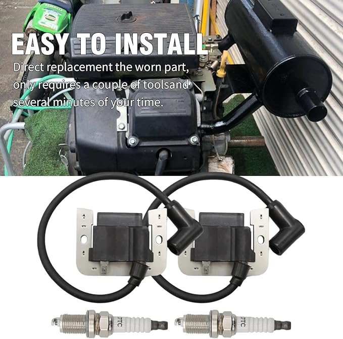 2PCS Ignition Coil with Spark Plug 24 584 45-S 24 584 01-S Replacement for Kohler CH25 CH620 CH640 CH670 CH680 SV710 SV715 SV730 sv725s Coil Lawn Mower,kohler Parts Replacement
