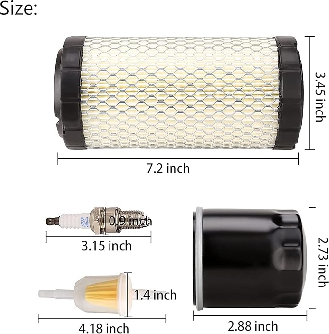 10L0L Golf Cart Tune Up Kit for Club Car Precedent 2004-UP with Kawasaki Engine, Includes Air Oil Fuel Filter 102558201, 1016467, 102003201, Spark Plug BPR2ES