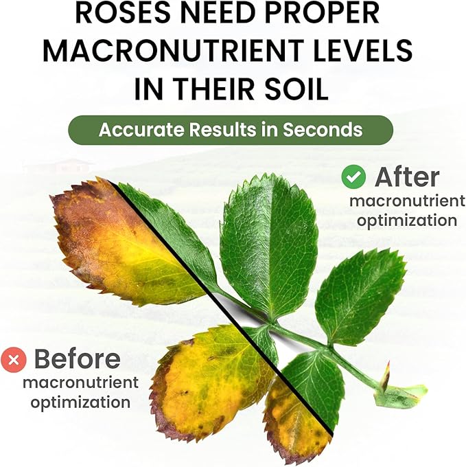 Complete Garden Soil Test Kit – Easy to Use Sensitive Soil Tester for Garden Nutrients, Soil pH Tester, Nitrogen, Phosphorous, & Potassium – Soil Testing Kit for Gardening – Lab at Your Fingertips