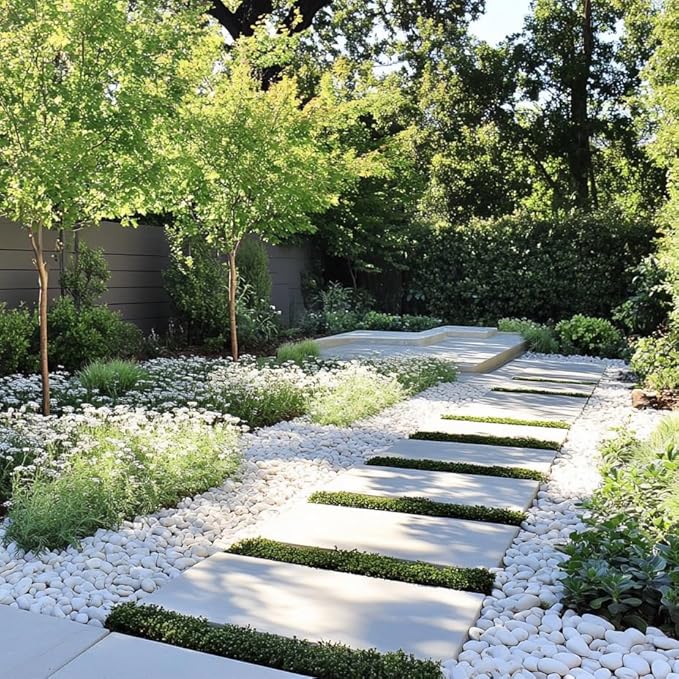 MSI Natural Decorative Tumbled White Pebbles, 1 Inch - 2 Inch, 40 lb. Bag