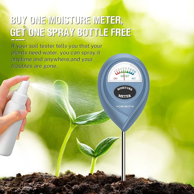 Soil Moisture Meter,Plant Water Monitor,Plant Water Meter for Indoor Outdoor Potted Plants,Soil Hygrometer Sensor for Gardening,Farming,Lawn Tool Kits for Plant Care(Purple Blue)