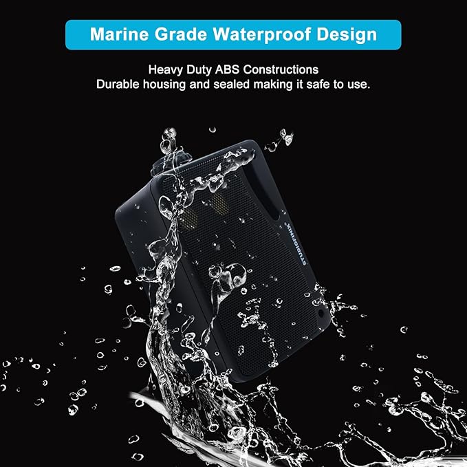 STUDIOFINIX Passive Outdoor Speakers Wired Waterproof -3.5 Inch 3 Way 200W Surface Marine & Wall Mount Speakers, Ideal for Home, Boat, Poolside, Patio, Indoor Outdoor Use（Black