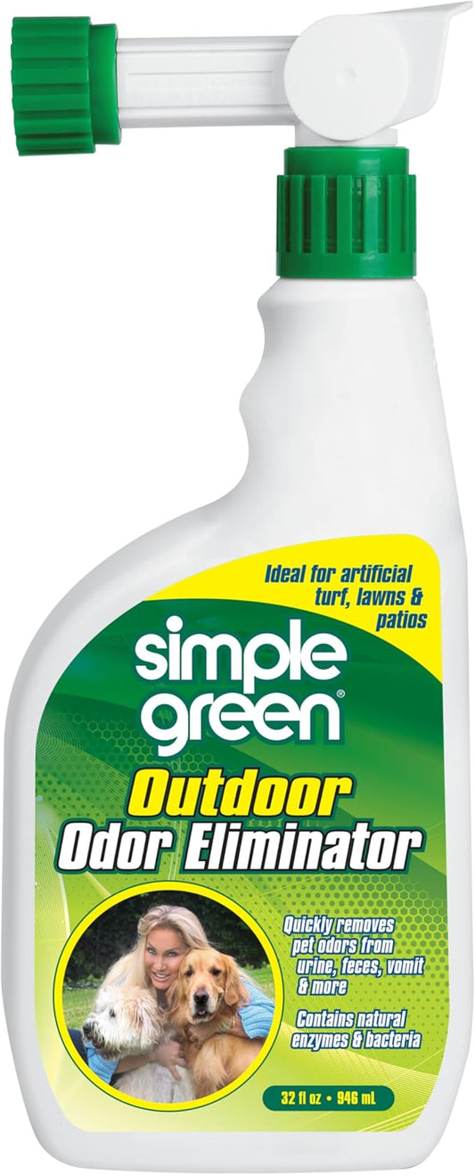 Outdoor Odor Eliminator for Pets, Dogs, Ideal for Artificial Grass & Patio (32 oz Hose End Sprayer)