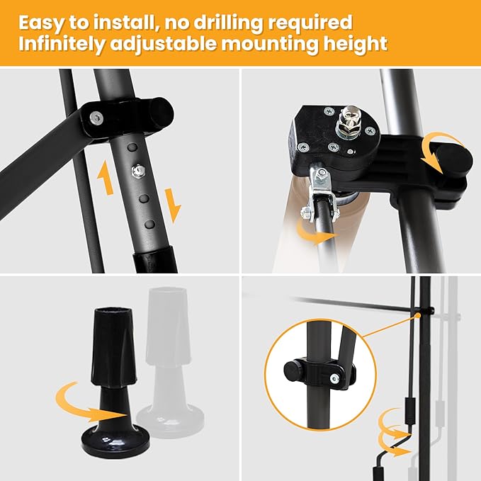 HOMEDEMO Manual Retractable Awning 138" W x 118" H,Side Bar 47-59in Patio Awning Retractable Outdoor Sunshade Shelter Height Adjustable Sunsetter Retractable Awning UV Protection for Backyard Garden