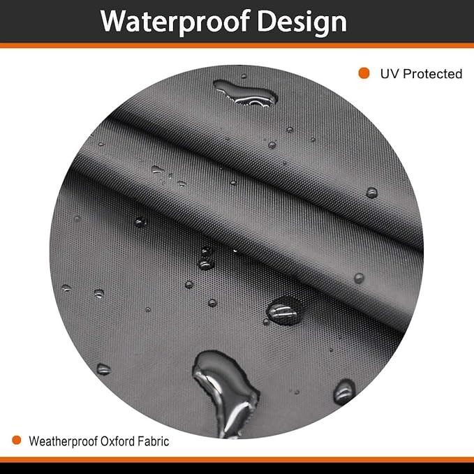 SheeChung Outdoor Fireplace Cover for Fire Sense 01471 Fire Pit,Waterproof Round Grill Cover 30 Inch,Heavy Duty 600D Outside Round Covers for BBQ Grill Smoker,UV Resistant,30" Dx43 H