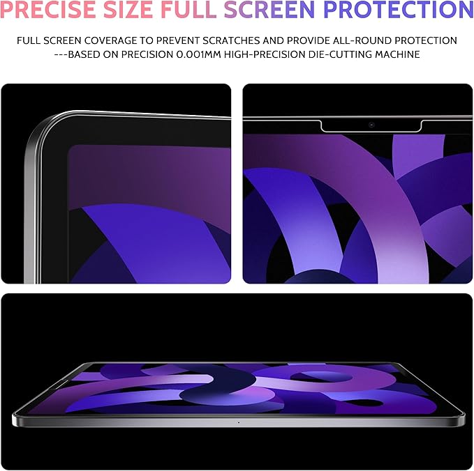 2 Pack Like Paper Screen Protector for iPad Air 5th & Air 4th (10.9 Inch)/ iPad Pro 11 (2022/21/20/18), Matte Anti Glare PET Film/Blue Light Filter/Drawing & Writing Feel Like on Paper