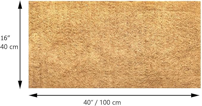 16x40 inch Natural Coconut Coir Liner Sheets Coco Fiber Roll Coco Mat for Planter Flower Basket Liner Garden Decoration Animal Pet Pad