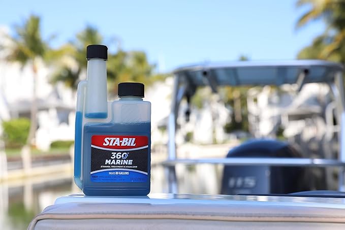 STA-BIL Marine Fuel System Treatment | Full Fuel System Cleaner, Injector Cleaner | Additive for Boats & Watercrafts, In-Season Cleaning & Protection 8oz (12 Pack)
