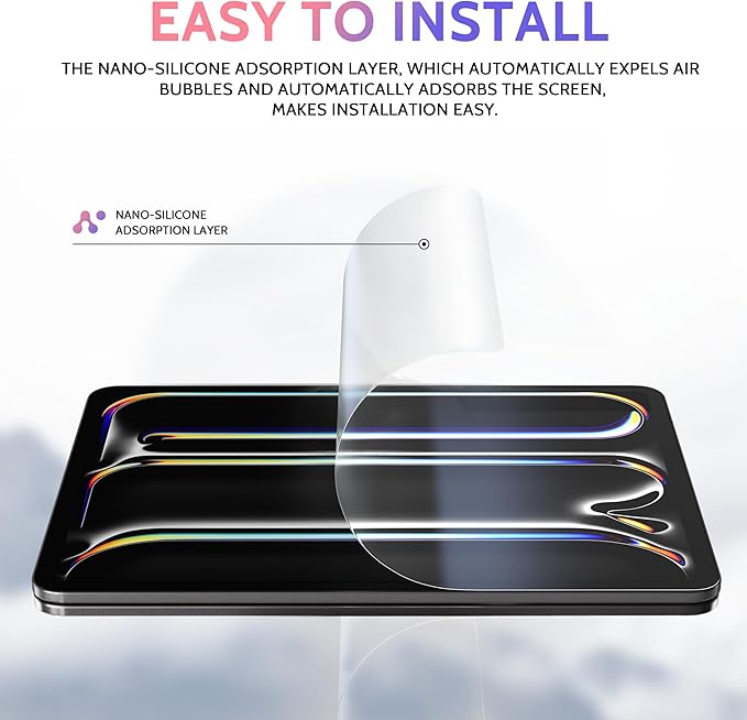 2 Pack Like Paper Screen Protector for iPad Pro 13 Inch 7th (2024, M4), Matte Anti Glare PET Film/Blue Light Filter Eye Protection Cover/Drawing & Writing Feel Like on Paper