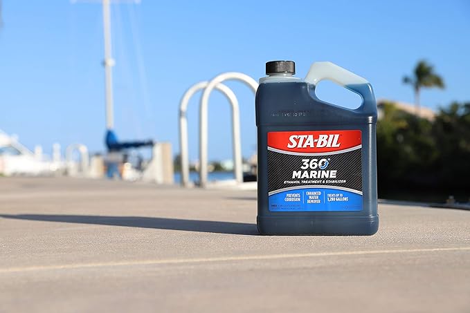 STA-BIL Marine Fuel System Treatment | Full Fuel System Cleaner, Injector Cleaner | Additive for Boats & Watercrafts, In-Season Cleaning & Protection 1 Gallon (4 Pack)