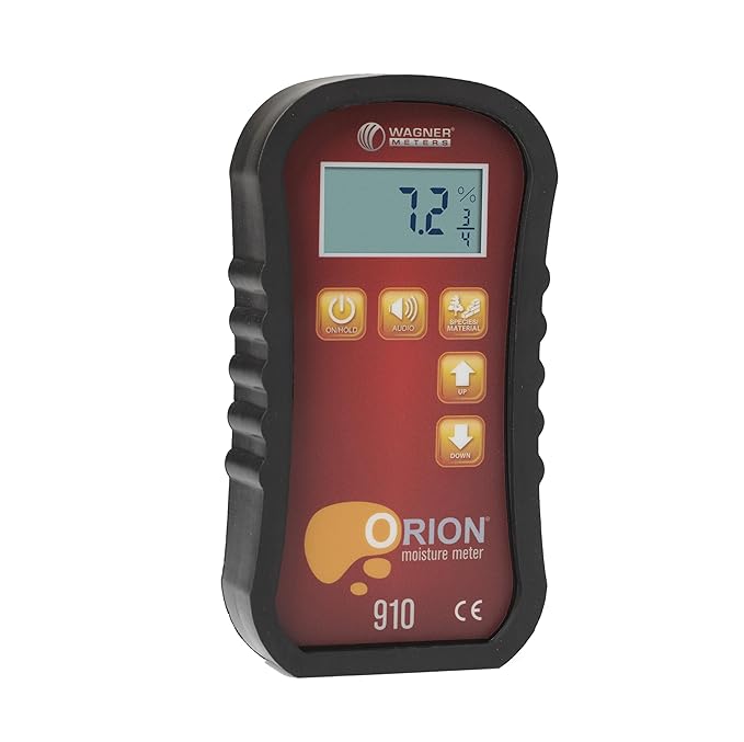 Orion® 910 Pinless Wood Moisture Meter Kit by Wagner Meters | Accurate, Non-Damaging, Deep Depth Lumber Measurement, On-site Calibration (Traceable Calibrator - NIST)
