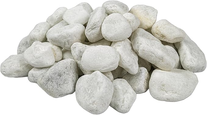 MSI Natural Decorative Tumbled White Pebbles, 1 Inch - 2 Inch, 40 lb. Bag