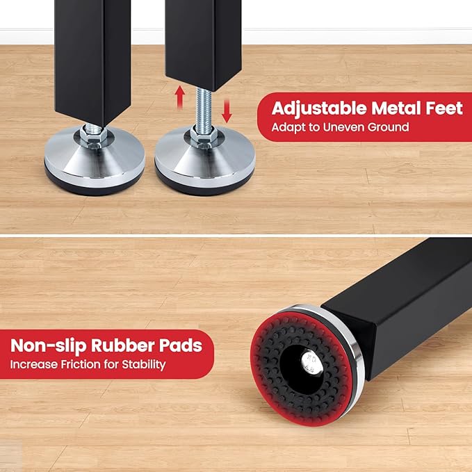 Work Bench for Garage Workbench Adjustable Height Work Table for Shop Woodworking, 60x 22 Heavy Duty Rubber Wood Top for Office, Home, Commercial