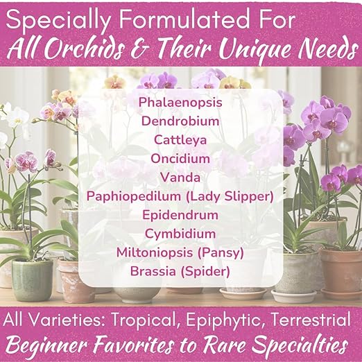 Orchid Fertilizer Spray – Nourishing Liquid Plant Food Mist for Healthy Orchids – Easy-to-Use Nutrient Boost for Vibrant Blooms & Healthy Roots – Made in USA – 8 oz