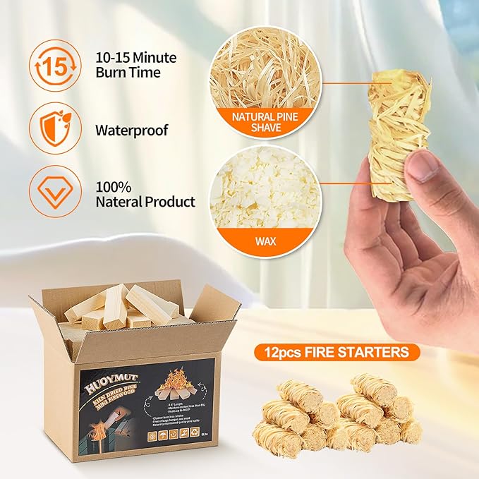 Mini Fire Stick Wood,3.5" Lengths Kiln Dried Pine Small Firewood,Barkless Kindling Fire Logs,Fire Pit Accessories Great for Tabletop Fire Pit,Fireplace,8 Lbs