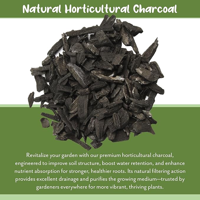 Horticultural Charcoal for Indoor Plants (24 Quarts), Hardwood Soil Additive for Orchids, Terrariums, and Gardening