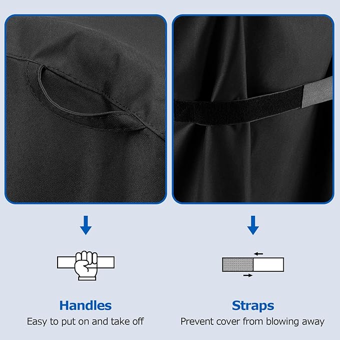 SunPatio BBQ Grill Cover 52 Inch, Outdoor Durable Waterproof Gas Barbecue Cover, Compatible for Weber Spirit 200 and 300 Series, Charbroil and Kenmore Grills, Compared to Weber 7106, 52" x 26" x 43"H