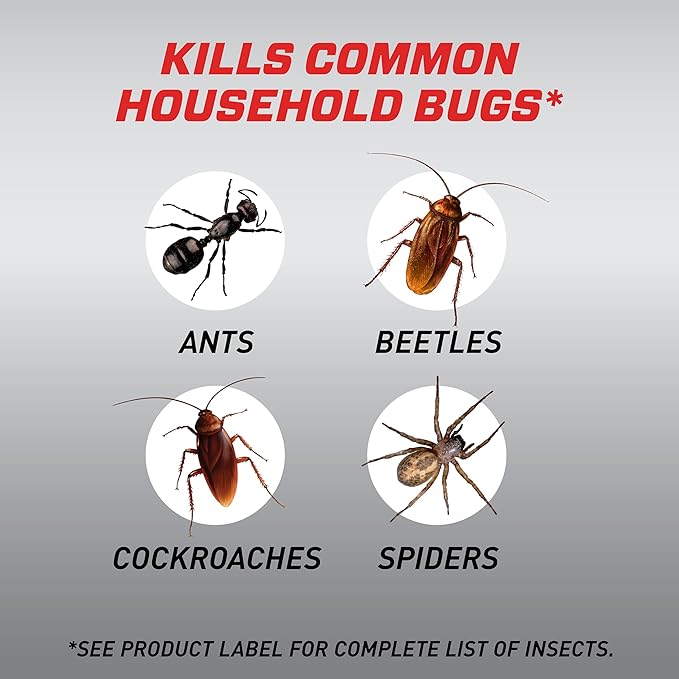 Ortho Home Defense Max Ant, Roach and Spider1: Indoor Insect Spray, Kills Ants, Beetles, Cockroaches and Spiders (as Listed), No Fumes, 14 oz.