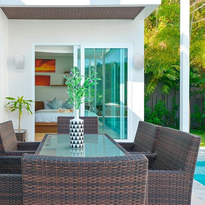 OSD 5.25" Outdoor Patio Speaker Pair 150W, IP54 Weather Resistant, Full Motion Bracket White AP525