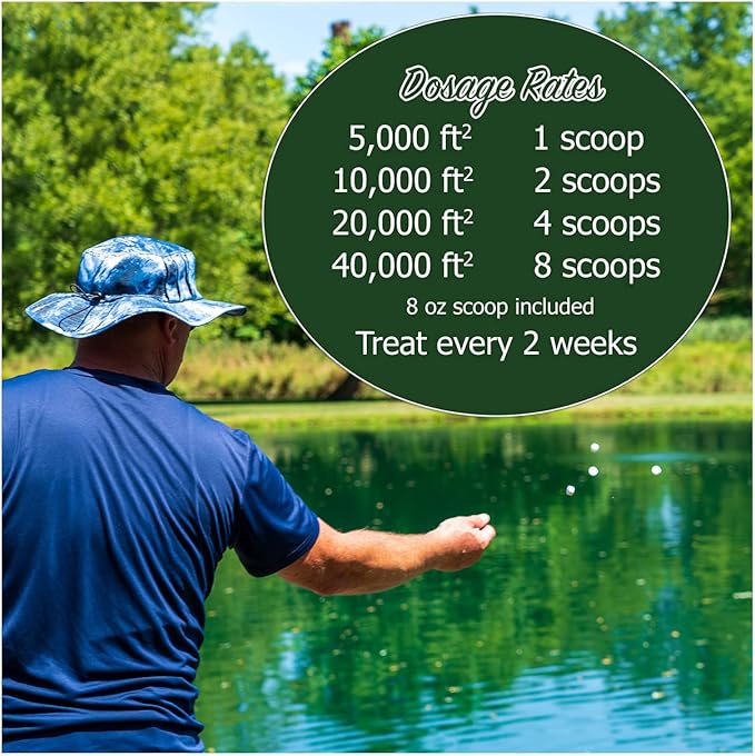 Muck Remover Pellets 25 lb Pond Tablets Treat 6.25 Acres - Lake Muck Remover, Pond Sludge Reducer | Farm Pond Treatment