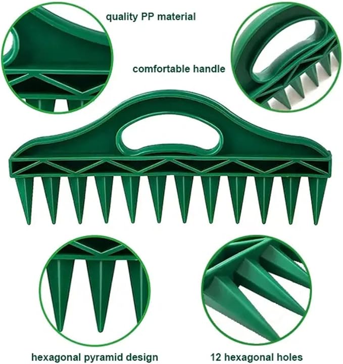Seed Spreader Tool - 12-Hole Adjustable Seed Planter with Ergonomic Handle, Lightweight PP Soil Digger for Vegetables, Flowers, Lawns, Raised Beds (190g)