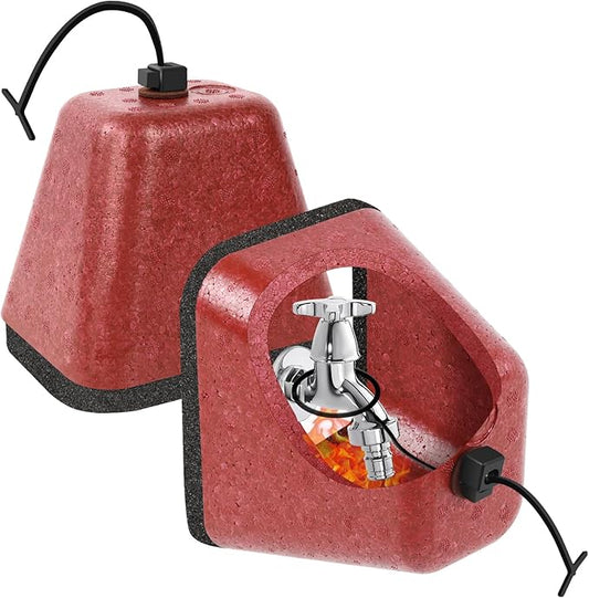 2 Pack Outdoor Faucet Covers for Winter, Heavy Duty Faucet Spigot Covers Winter Insulated, Reusable Outdoor Faucet Covers Hose Bib Covers for Winter Freeze Protection