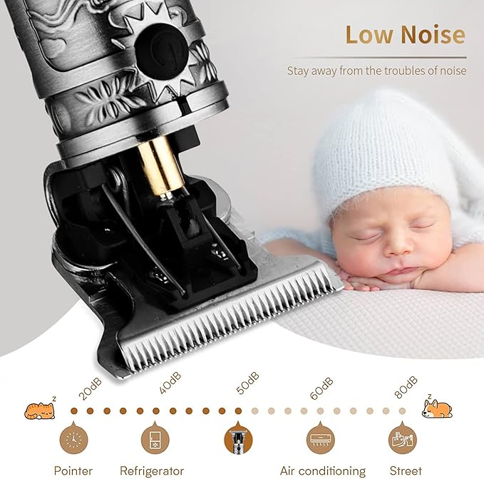 Suttik Hair Clippers for Men with Replacement Blade, Professional Hair Trimmer for Barber, T-Blade Edgers Clippers, Close-Cutting Trimmers, Cordless Clippers for Hair Cutting