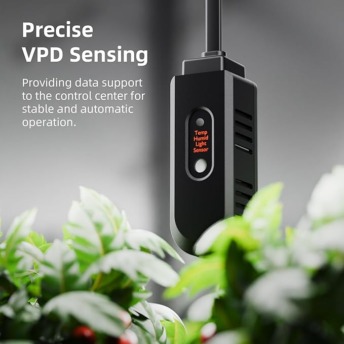 Spider Farmer GGS Controller Kits, Smart Environmental Controller, Temp Humid Light Sensor and Adapter, Ideal for Indoor Grow Cycle System Auto Management