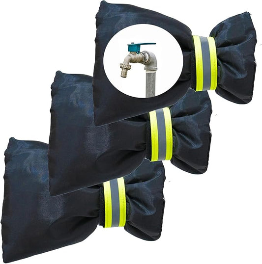 3 Pack Outdoor Faucet Covers for Winter Freeze Protection,8.4"X6.8" Hose Bib Covers for Winter,Reusable Thicker Waterproof Insulated Spigot Cover