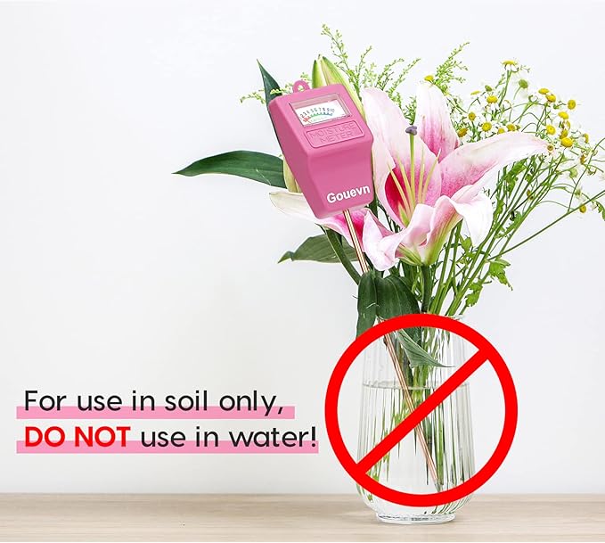 Soil Moisture Meter, Soil Tester Plant Moisture Meter for House Plants, Plant Water Meter Hydrometer Plant Sensor for Indoor Plant Care, No Battery Needed (Pink)