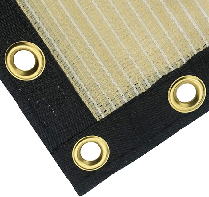 Sunnyglade 4 feet x 50 feet Privacy Screen Fence Heavy Duty Fencing Mesh Shade Net Cover for Wall Garden Yard Backyard (4 ft X 50 ft, Sand)