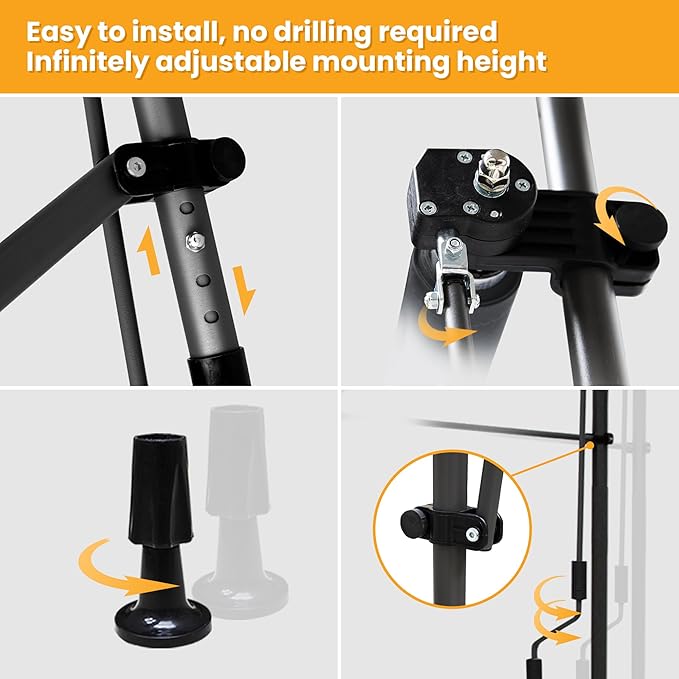 HOMEDEMO Manual Retractable Awning 98" W x 118" H,Side Bar 47-59in Patio Awning Retractable Outdoor Sunshade Shelter Height Adjustable Sunsetter Retractable Awning UV Protection for Backyard Garden