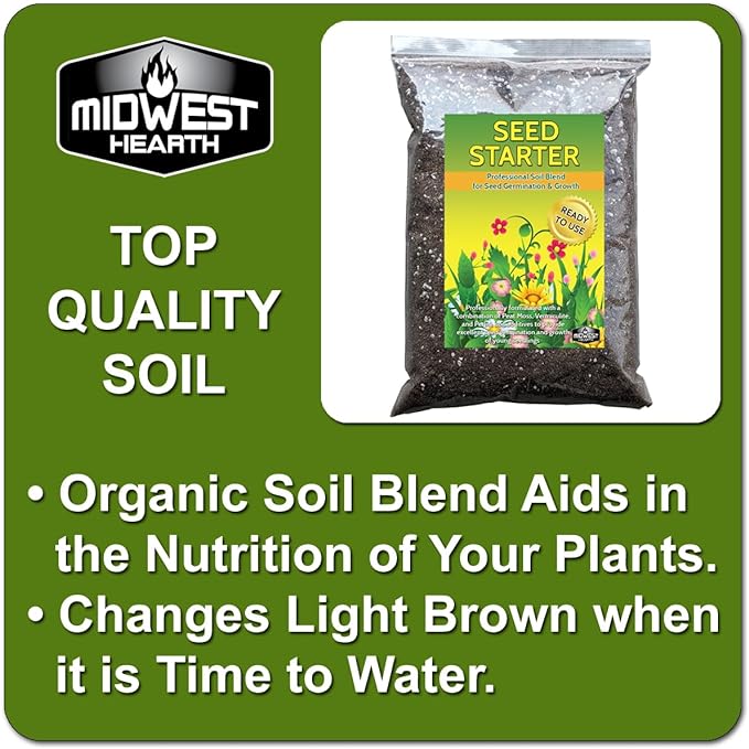 Seed Starter Natural Potting Soil Mix for Germination and Growth (Made in USA) (4 Dry Quarts)