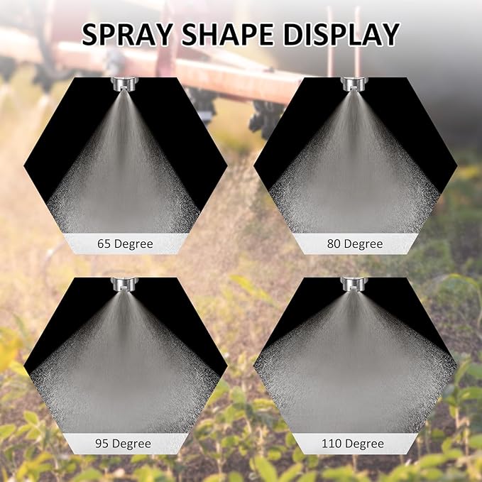 2-Pack Flat Fan Spray Tip, 95 Degree 1/4BSPT Male Stainless Steel Pressure Washer Nozzles Cleaner Nozzle Replacement W Sealing Tape for Water Guns (3.6mm Orifice)