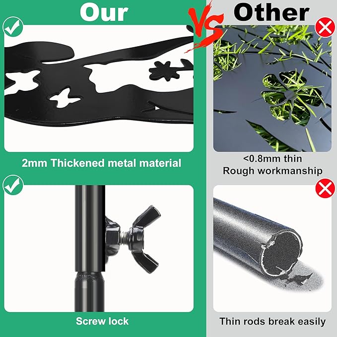 Solar Dog Light Outdoor Decorative,Metal Black Dog&Cat Silhouette Solar Garden Stake,Multi-Colored Changing Glass Ball with LED Light,Welcome Yard Sign Lawn Ornament Decor Gifts for Women