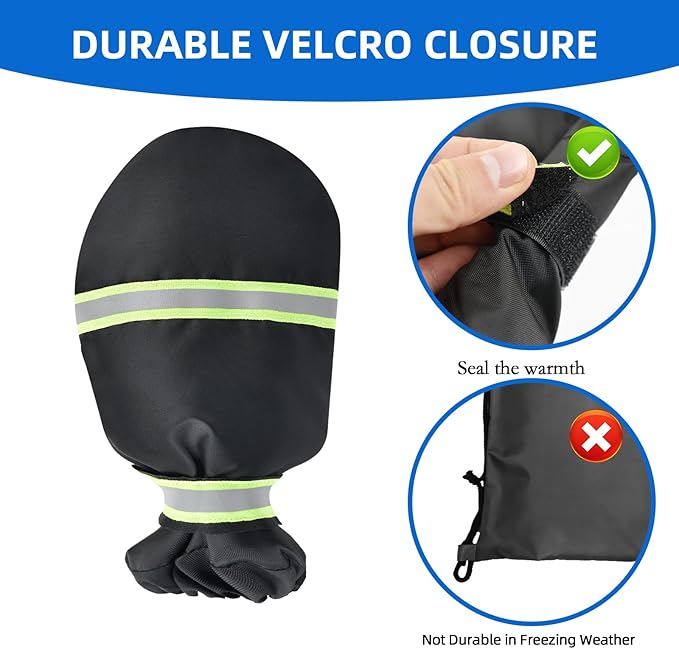 3 Pack Faucet Covers for Winter, 6.89" x 9.05" x 1.97", Hose Bib Insulation Covers, Spigot Cover, Outdoor Faucet Cover Freeze Protection