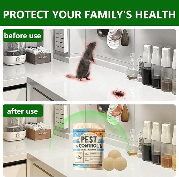 Pest Control Pouches, Rodent Repellent, Mouse Repellents, Peppermint Oil Mice Repellent, Rat Deterrent, Repel Rodents(10Pack)…