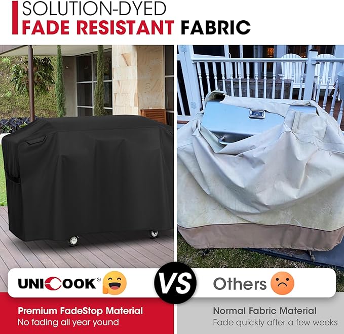 Unicook 5482 Griddle Cover for Blackstone 36 Inch Griddle with Hood, Heavy Duty Waterproof Flat Top Gas Grill Cover for Outdoor Grill, All Weather Protection, Black