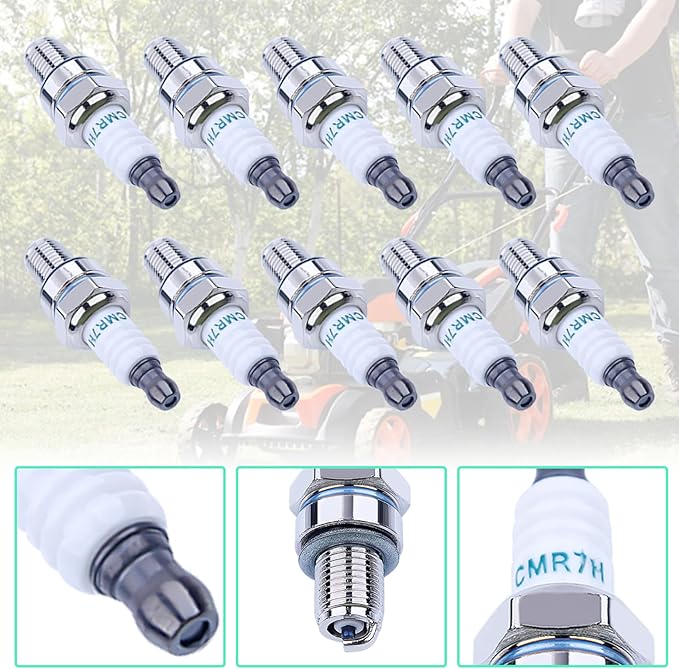 10 Pack CMR7H Spark Plugs, Spark Plug for Shindaiwa 3699-91867 Red Max 369991867, 506615101, 544260901, Sparkplug for Husqvarna 581362301 Stihl Redmax Blowers Brushcutters Trimmers Chain Saws