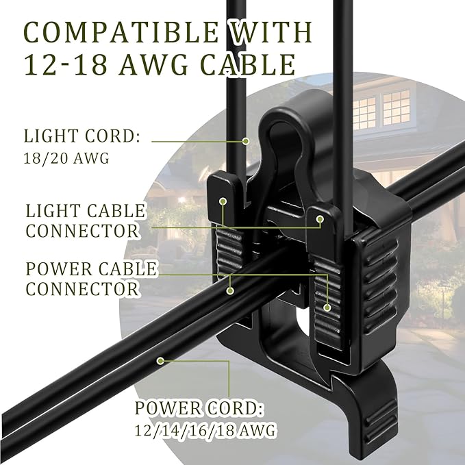24 Pack Low Voltage Wire Connector Landscape Lighting Cable Connector 12/14/16/18 Gauge Cables Listed Weatherproof Landscape Lighting Low Voltage Tool for Pathway Light/Spotlight