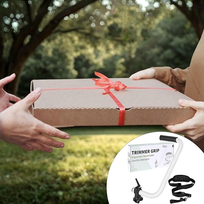 Ergonomic Trimmer Grip,Weedeater Handle with Trimmer Shoulder Harness,Weed Eater Handle Extension for Trimming, Weedeater Handle Grip for String Trimmer,for Lawn Care, Landscaping, Yard Trimming