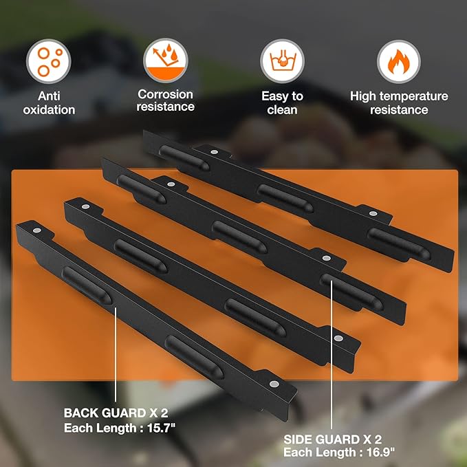 Upgraded Wind Guards for Blackstone 36” Griddle, Blackstone Griddle Accessories Fit for Black stone Grill, 5015 Magnetic Stainless Steel Wind Screens Protect Flame Hold Heat, Compatible with Hood