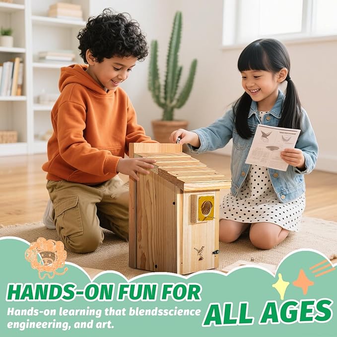 2pk XXXLL Bluebird Houses for Outside,Heavy Duty Western Red Cedar Bird House Birdhouses for Outdoor,Wall Tree Pole Mountable,1.5” Metal Predator Guard Hole 13/16" Thickness,Base Mesh Assembling Need