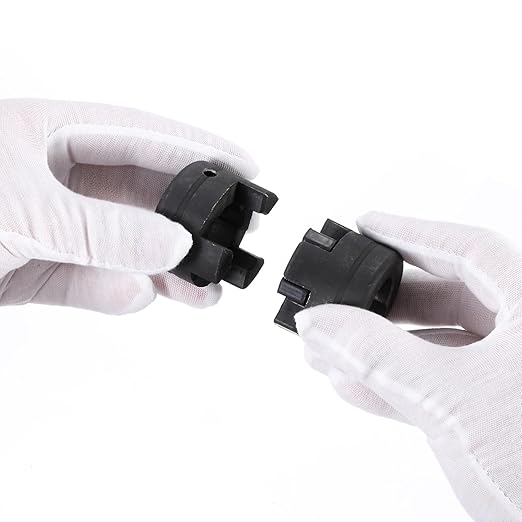 uxcell 7/16" to 1" L075 Flexible 3-Piece L-Jaw Coupling Coupler Set & Buna-N NBR Rubber Spider for Log Splitter Hybrid Equipment