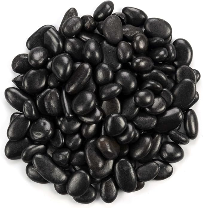 MSI Decorative Polished Black Pebbles, 0.2 inch - 0.5 inch, 40 lb. Bag