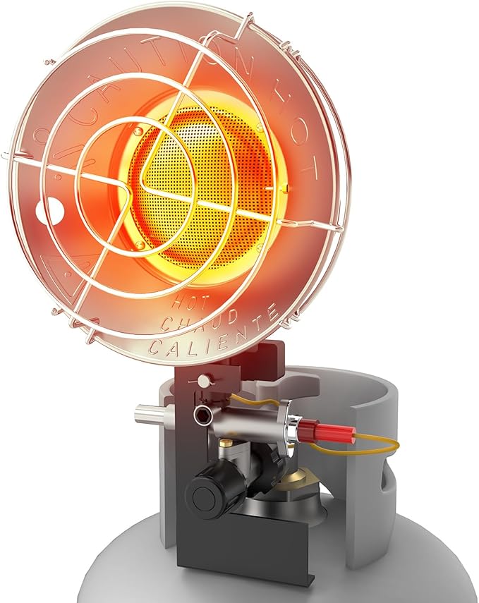 15000BTU Propane Heater, Portable Propane Heater for Outdoor Use with 3 Adjustable Modes and Safety Shut-off Valve for Patio, Camping, Fishing, Garage